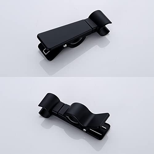 Black Handheld Shower Holder, Biveah 20-25MM O.D Slide Bar Adjustable Shower Bracket Clamp for Shower Sprayer Bathroom Replacement, KZS011B - color: Black