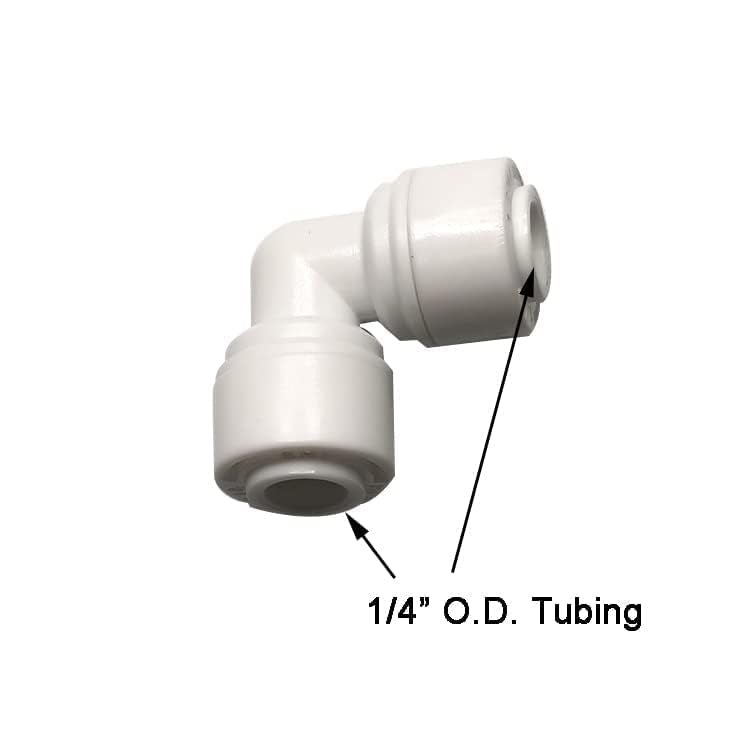 Malida 1/4" OD Tube to 1/4" OD Tube Elbow Quick Connect For RO Water System (10, L-TT-0202) - size: L-TT-0202