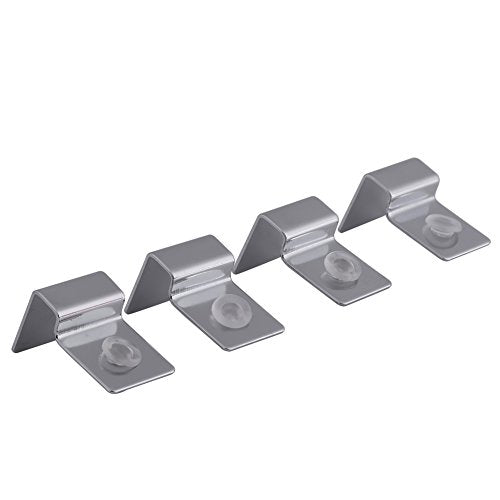 Pack of 4 Stainless Steel Aquarium Fish Glass Cover Clip Support Holder for Protecting(12mm)