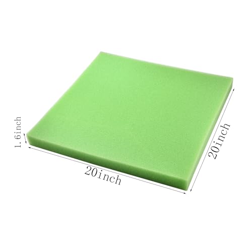 Bio Filter Foam Sponges, 20"x20"x1.6" 35PPI Filter Media Pad,Cut-to-Size Foam for Aquarium Fish Tank - size: (20"x20"x1.6"(35PPI)