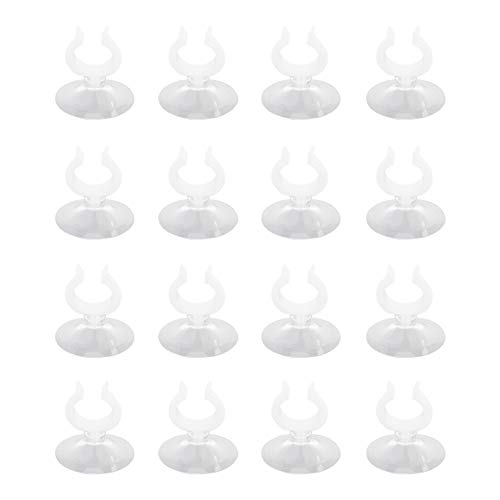 MroMax Aquarium Suction Cup Clips Airline Tubing Hose Heater Clips Clamps Holder for Fish Tank Clear 23mm to 27mm 20Pcs - size: 20pcs 23mm to 27mm