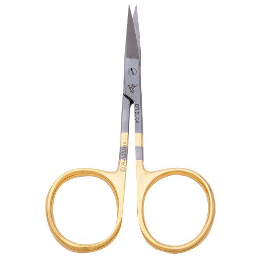 Dr. Slick Iris Scissor, 3-1/2", Gold Loops, Curved - size: 3.5" - Curved Tip (SIC35G)