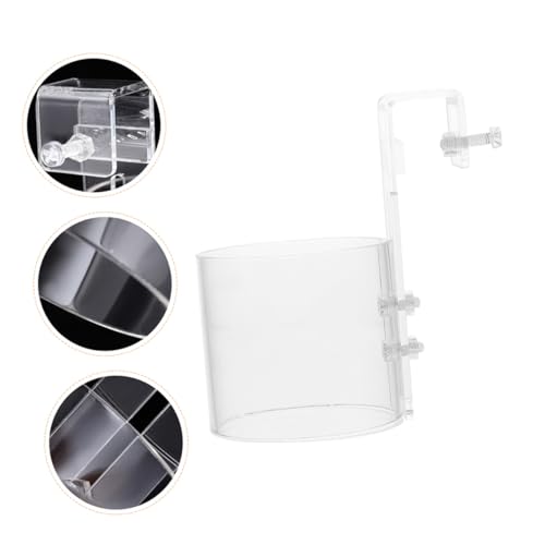POPETPOP Aquarium Fish Food Feeder Ring Acrylic Fish Food Organizer for Betta Shrimp Turtle Feeding Tank with 80-Hook Floating Feeding Tool