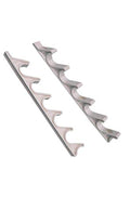 KOMORAX 2 pcs 6 Position Nylon White Adjustment Brackets for Patio Outdoor Lawn Yard Furniture or Chaise Lounges, Replacement, Back Support, Back-Height Multi Position Adjuster 10 5/8" L x 5/8" W