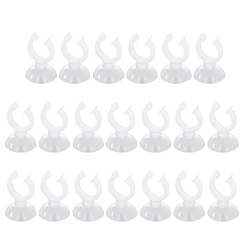 MroMax Aquarium Suction Cup Clips Airline Tubing Hose Heater Clips Clamps Holder for Fish Tank Clear 19mm to 22mm 20Pcs - size: 20pcs 19mm to 22mm