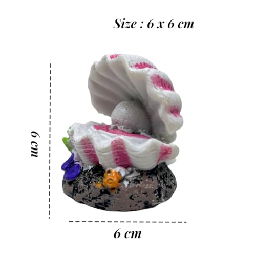 Aquarium Pink Shell Air Bubbler with Air Bubble Stone, Realistic Fish Tank Shell Decor for Increase Oxygen, Cute Air Bubble Maker for Small Big Fish Tank Betta Aquarium Scenery (Pink Shell) - color: Pink Shell