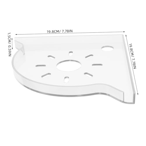 Corner Storage Shelf for Aquarium Multi-functional Triangle Stand Space-saving Organizer for Fish Tank Accessories and Food Elegant Desktop Decor for Spaces - color: White