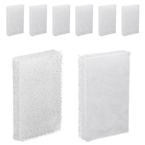 8 Pack Betta Diffusion Chamber Pad, Betta Tank Filter Replacement for AquaClear Fluval Betta, Replacement Aquarium Filter Media for Betta Premium Aquarium 2.5/2.6 Gallon