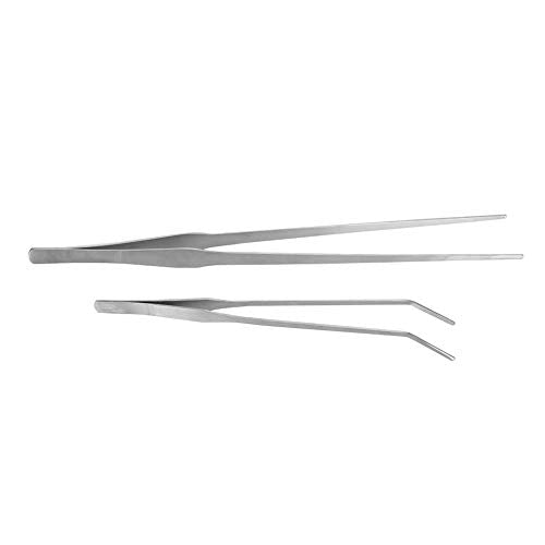 Fish Tank Planting Clip Tweezers, Stainless Steel Aquarium Water Plants Tool, 27cm and 38cm - Durable Rust, Easy Aquascaping for Plant Maintenance