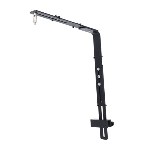 Aquarium Light Riser, Aquarium Light Bracket, Aluminum Alloy High Adjustable Aquarium Light Holder,Fish LED Aquarium Light Stand for Hanging Lamp (Black) - color: Black