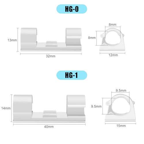 XHF 50pcs Medium Self Adhesive Cable Clips White,Wire Clips Cable Management Wire Organizer Cord Holder for Under Desk, Car, Wall, TV PC Ethernet Cable - color: White, size: Medium-50pcs