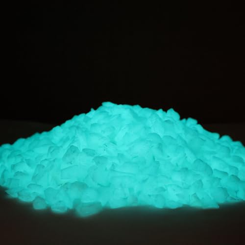 Glow in the Dark Gravel Stones,Aquarium Gravel,Aquarium Sand,Decorative Glow Gravel Rocks for Fairy Garden Fish Tank Succulents Pot Vase Filler Decor, 1 Pound (Blue Green, 5-8mm) - color: Blue Green, size: 5-8mm
