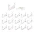 20 Pcs U-Shaped PVC Water 20mm Pipe Clamps Clips, U-Shaped Buckles Ideal for 0.79" (20mm) Water Pipes and TV Trays Tubing Hose Hanger Support Pex Tubing （White) - size: 20mm*20pcs