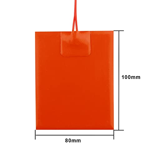 DERNORD 4PCS 12V 25W Silicone Heating Pad Rubber Flexible Heater Mat 80mm X 100mm - size: 12V 25W