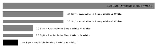 Filter Floss, Polishing Filter Pad for Fish Tank & Aquarium Filters - White/Blue - 2'x5' (10 sq. ft.)… - size: 2'x5' (10 sq. ft.)