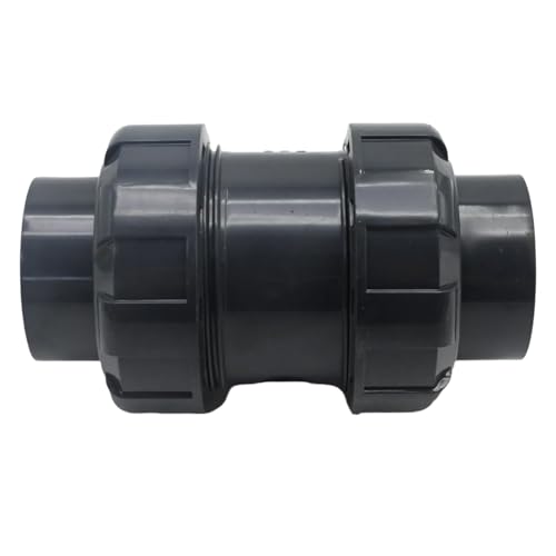 EATAKWARD 1-1/2 inch PVC True Union Check Valve, Slip-Slip Full-Port Practical Check Valve, Sch80 Socket Insert Pool Ball Check Valve for Backflow Prevention
