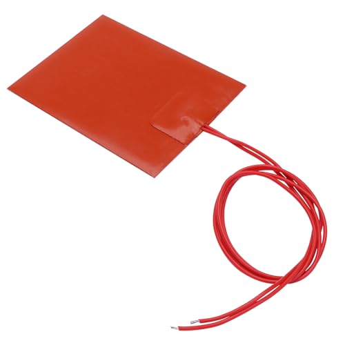 DERNORD 4PCS 12V 30W Silicone Heating Pad Rubber Flexible Heater Mat 80mm X 100mm - size: 12V 30W