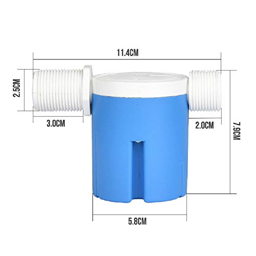 WANLIAN 3/4" side-entry built-in/built-in embedded float valve water level control valve for solar water tank - color: 3/4" Side
