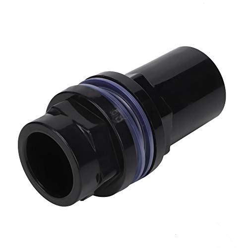 5Pcs PVC Aquarium Pipe Connector, 25mm Straight Tube Joint, Black Water Fitting for Fish Tank Filter System, Leak Proof Design (1in) - size: 1in