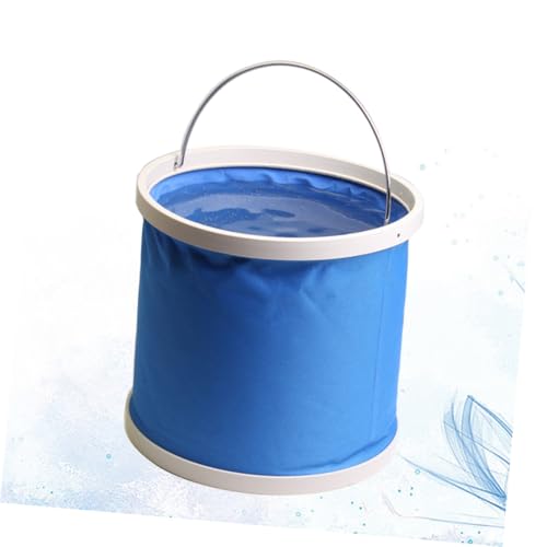 Gatuida Portable Collapsible Bucket Folding Water Container for Camping Hiking Fishing and - color: Blue