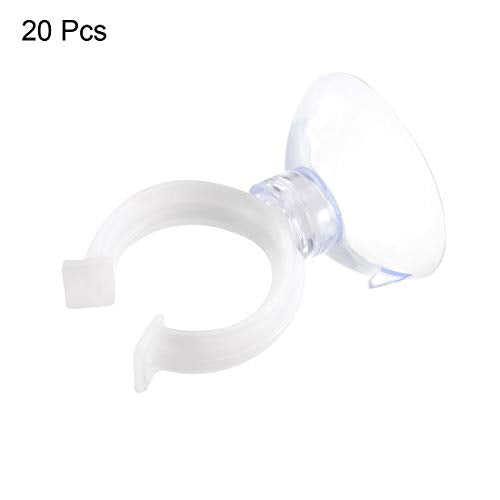 uxcell Aquarium Suction Cup Clips Airline Tube Holders Clamps for Fish Tank Clear 19mm 20Pcs - size: 19mm