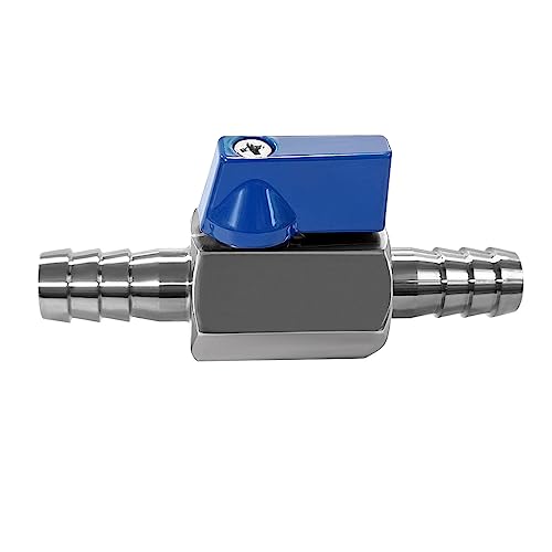 Beduan 2PCS 1/2” Hose ID Barb Ball Valve 304 Stainless Steel Mini Shut Off Valve for Water Gas Fuel Drip Irrigation and Aquariums - size: 1/2" Hose Barb