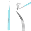Ms.Queen Lash Tweezers for Eyelash Extensions,Professional 5Pcs Fiber Tip Curved Isolation 45 90 Degree Boot Volume Lash Tweezers for Extensions, Blue - style: Isolation Tweezers