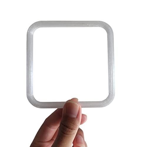 Squared Aquarium Feeding Ring Translucent (4x4 Inch) - size: 4x4 Inch