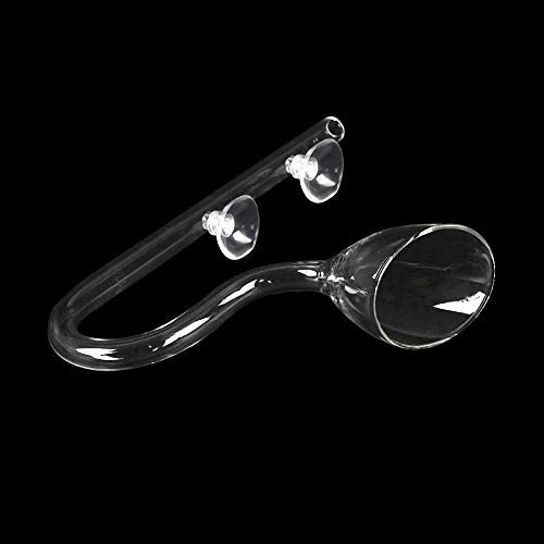 FZONE Aquatic Glass Lily Pipe Set with Skimmer Inflow and Outflow for Aquarium Filter 5/8''(16/22mm) Tubing