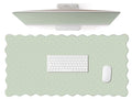 Cute Scalloped Desk Mat with Sage Green Polka Dot Large Mouse Pad Computer Mat Aesthetic Keyboard Mat for Desktop Laptop Protector for Office & Home - color: A2- Sage Green