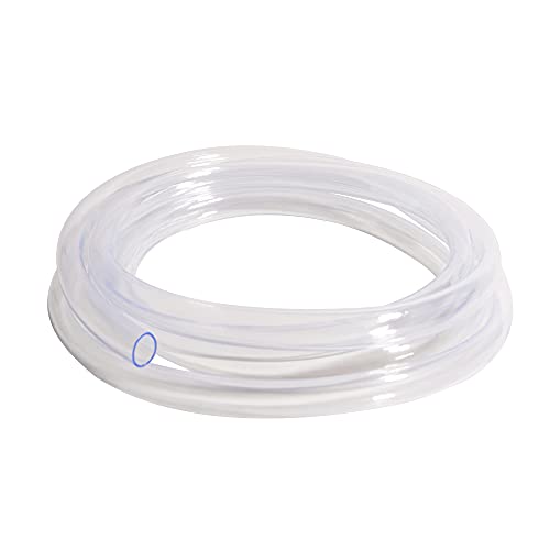 QuQuyi PVC Vinyl Tubing Lightweight Grade Clear Plastic Tube, 14mm ID X 16mm OD PVC Tube Flexible Plastic Hose Line Pipe Oil Resistant Multipurpose Vinyl Hose, BPA Free，16.4FT - size: 14x16mm, style: 16.4 Feet