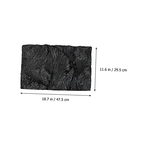 POPETPOP 3D Aquarium Rock Background Board for Fish Tank 45x28cm Waterproof and Easy to Install for Reptile Terrariums and Aquatic Environments