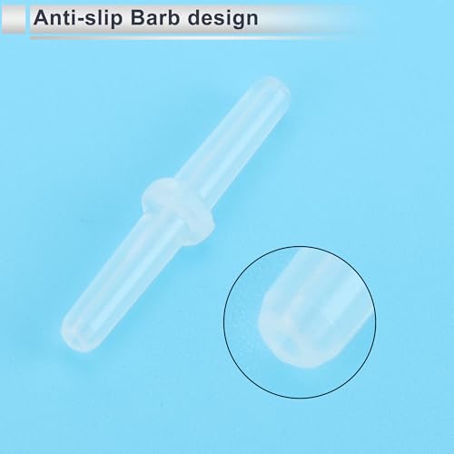 5 Pcs Plastic Hose Barb Fitting 1/8" Stright Barb Hose Connector Clear PP - size: 1/8 Inch