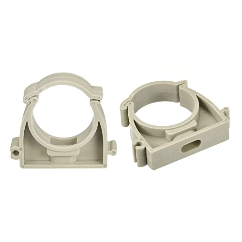 uxcell 32mm Dia Pipe Clamps Clips, PPR Water Hose Fittings Tube Holder with Lock for Water Supply Gray 8 Pcs - color: Gray, size: 32mm