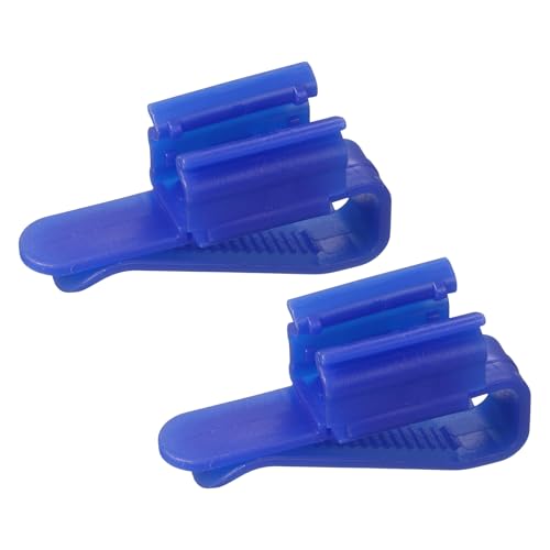 Fish for Tank Mounting Clip, Adjustable Hose Clamp Mounting Clip Water Pipe Hose Holder for 0.3"-1" Dia Tube, (Blue, 2Pcs), Intended for Aquarium Air Pump/Pipe Organizer - color: Blue