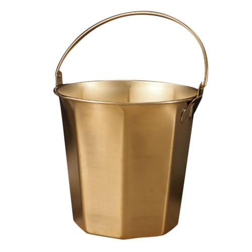 Toddmomy Stainless Steel Water Bucket Handle Portable Storage Container for Outdoor Camping Fishing and Household Use and Deep Design for Versatile Liquid Storage