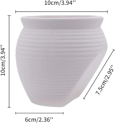 RUIAN Ceramic Jar Aquarium Decorations Fish Tank Hideout Cave Cute Pot Aquarium Accessories Decor Ornaments for Cichlid, Small Fish, Betta Fish Hideout and House (White) - color: Cute Pot (white)