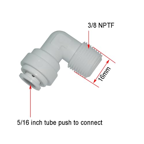 MALIDA 5/16" O.D. 32ft Plastic Water pipe RO Tubing+10pcs quick connector set,for RO Water Filter System, Aquariums, Refrigerators. - style: 5/16" tubing fitting set