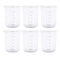 6-Pack Plastic Graduated Lab Beakers, 250ml & 300ml Mixing Measuring Cups, Transparent PP for Science, Kitchen, DIY & Education - style: 250 ML/300ML