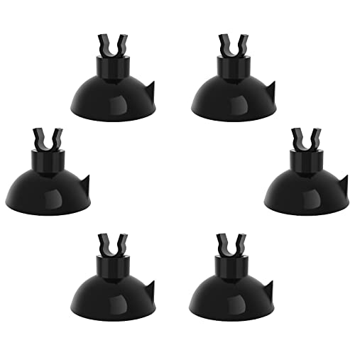 Pawfly Aquarium Suction Cup Clips for Standard 3/16" ID Airline Tubing Black Air Hose Holder Clamp Accessories for Fish Tank Aeration Setup, 20 Pack - color: Black