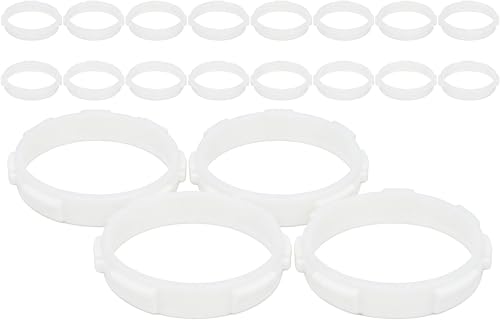 Toyvian Hamster Tunnel Connector Rings, 20pcs Universal DIY Cage Tube Connectors for Small Animal Habitats Replacement Connecting Plates for Gerbils Mice Rats White Plastic Accessories
