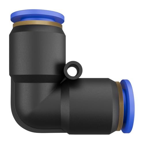 SNS Elbow 1/4 inch Tube OD Push to Connect Tube Fittings Push Lock SPV-1/4 (Pack of 10) - size: SPV-1/4
