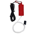 Aquarium Air Pump Mini USB Fish Tank Oxygen Air Pump Portable Ultra Silent Air Aerator Pump Energy Saving Oxygen Bubbler with Air Stone and Single Outlet Silicone Tube 1W - color: Red