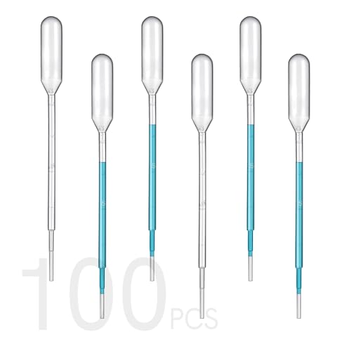 1ML Pipettes Dropper 100PCS, Disposable Plastic Transfer Pipettes for Accurate Liquid Transfer, Perfect for Essential Oils, Resin, DIY Art, Lab Scientific Experiments, Measuring, Science Class - size: 1.0ml-100PCS