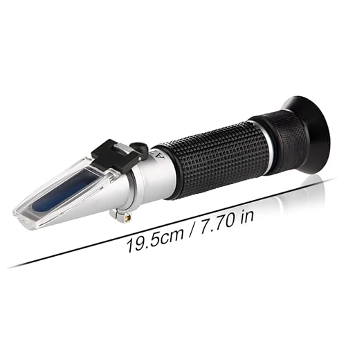 Seawater Salinity Refractometer, Automatic Temperature Compensation Seawater Salinity Hydrometer, 0-100ppt & 1.000-1.070 Salinity Specific Gravity Tester for Aquarium,Pool, Tank, Marine, Fishkeeping - color: Seawater Salinity Refractometer