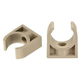 METALLIXITY PPR Water Pipe Clips (25mm/0.98") 2Pcs, Plastic U Shaped Pipe Fitting Clamps - for Tubing Hose Water Supply, Grey - size: 25mm/0.98"