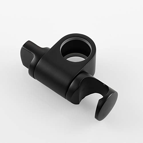 Tecmolog Hand Held Shower Head Holder Stainless Steel Height/Angle Adjustable 25 mm Shower Slide Bar Bracket Holder Black, ST35B - color: Black