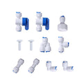 1/4" OD Quick Connect Push in to Connect Water Tube Fitting (Ball Valve + T + L + I + Y + Faucet connection + end caps 11-Pack) - style: 11