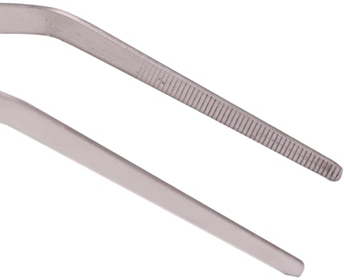 FEITA Extra Long 15 Inch Tweezer Stainless Steel Curved Tip for Aquarium Fishtank Aquascaping Tools, Aquarium Fishtank, Mega Reptile Feeding Tongs - style: 15Inch Curved-Tip