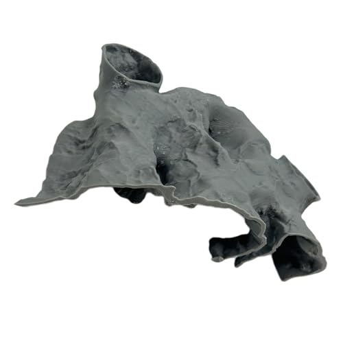 Aquarium Decor, Natural Under Gravel Tunnel Cave,Crystal Shrimp with Wide Tunnel Openings,Tanks Ornament, Safe Hideaway for Territorial Fish Species Natural Aquariums Rock Cave - color: Gray